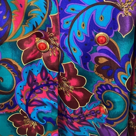 Victoria’s Secret vintage gold label floral top robe blazer size large. NWT. - Picture 4 of 10